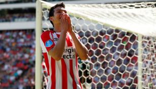 Chucky Lozano sonríe tras partido del PSV