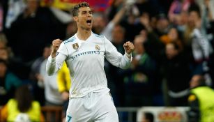 Cristiano Ronaldo, en festejo con el Real Madrid