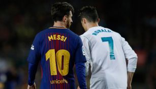 Messi y CR7, durante el Clásico español