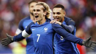 Griezmann celebra una anotación con la Selección Francesa 