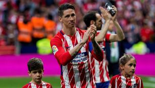 Fernando Torres en su despedida con Atlético 