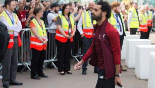Mohamed Salah, en su llegada a Kiev