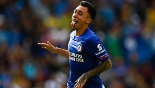 Martín Rodríguez festeja una anotación con Cruz Azul