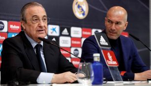 Florentino Pérez, en conferencia de prensa con Zidane 