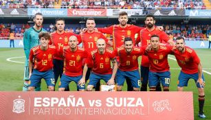 Foto oficial de la Selección de España en su juego frente a Suiza