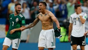 Salcedo festeja el triunfo de México contra Alemania