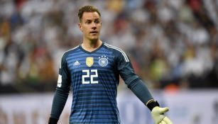 Marc-André ter Stegen, durante un juego con la selección de Alemania