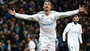 Cristiano celebra un anotación con el Real Madrid 