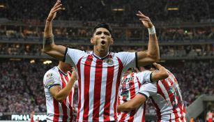 Pulido celebra una anotación con el Guadalajara 