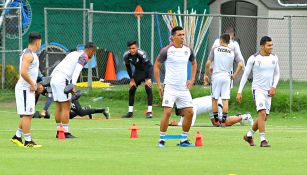 Ángel Sepúlveda, en el entrenamiento con Chivas