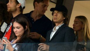 Mick Jagger, en uno de los palcos del Estadio Luzhniki