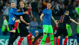 Jugadores croatas celebran el pase a la Final