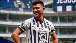 Jesús Gallardo, durante su presentación con Rayados