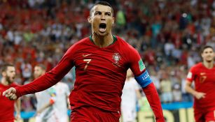 CR7 celebra un gol en Rusia 2018