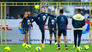 Mateus Uribe, durante un entrenamiento del América