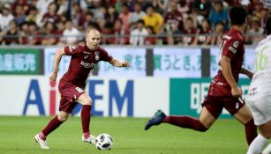 Andrés Iniesta, durante su primer partido con el Vissel Kobe