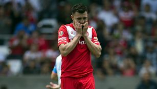 Triverio portando la camiseta del Toluca