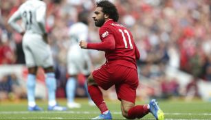 Salah celebra gol de Liverpool