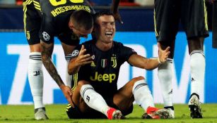 Cristiano Ronaldo, en lamento tras ser expulsado con la Juve