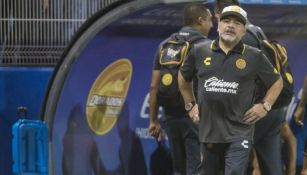 Maradona durante su partido debut con Dorados