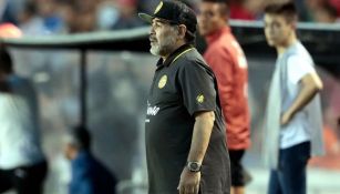 Diego Maradona en el partido de Dorados contra Gallos 