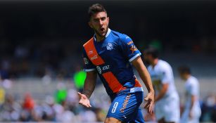 Lucas Cavallini celebra su gol ante Pumas en el A2018