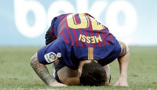 Messi se lamenta en duelo de La Liga