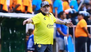 Maradona, en un encuentro al frente de Dorados de Sinaloa