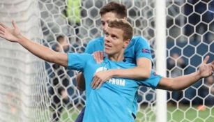 Alexander Kokorin festeja un gol con el Zenit
