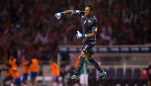 Keylor Navas celebra anotación de Costa Rica