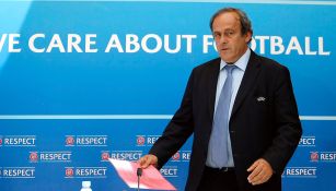 Platini, en una conferencia de prensa de la UEFA