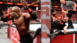 Momento en que Bobby Lashley golpea a Owens