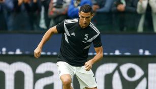Cristiano Ronaldo en un calentamiento de Juventus
