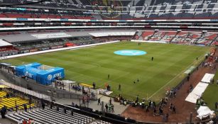 Así lució la cancha del Azteca previo al América vs Xolos