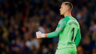 Ter Stegen celebra anotación del Barcelona 