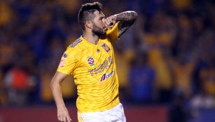 André-Pierre Gignac celebra gol con Tigres