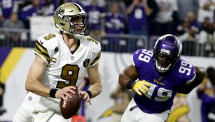 Drew Brees, a punto de lazar en el duelo contra Vikings