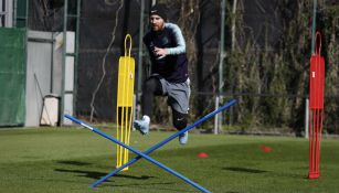 Messi, durante entrenamiento del Barcelona 