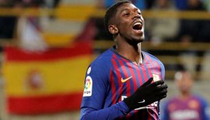 Ousmane Dembélé, durante un juego con el Barcelona