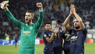 Manchester United celebra su victoria ante la Juventus