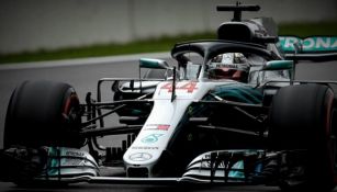 Lewis Hamilton durante el GP de Brasil