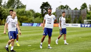 Selección de Argentina en entrenamiento 