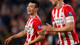Chucky Lozano festeja gol con el PSV
