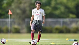 Diego Lainez en entrenamiento de Tri sub 20