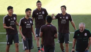 La Selección Mexicana durante un entrenamiento en Mendoza 