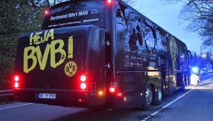 Autobús del Borussia Dortmund tras el atentado