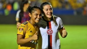 Belén Cruz y Norma Palafox, tras el juego entre Tigres y Chivas de la J17