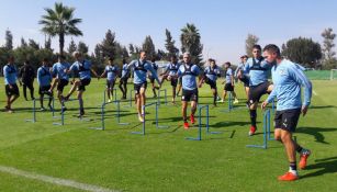 Gallos Blancos durante un entrenamiento previo a la Liguilla