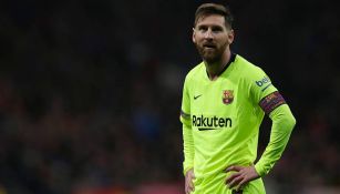 Lionel Messi durante un partido del Barcelona