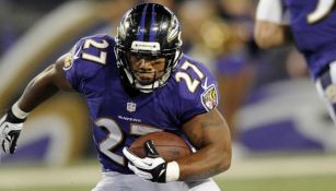 Ray Rice durante un partido con los Ravens